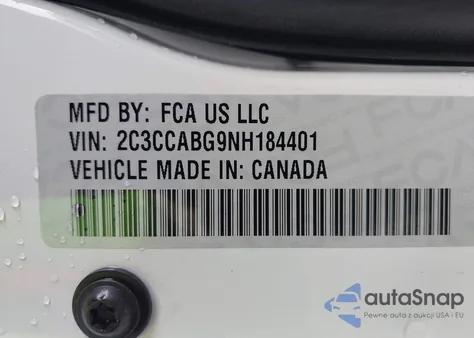 2022 Chrysler 300 S from USA, damaged, VIN 2C3CCABG9NH184401